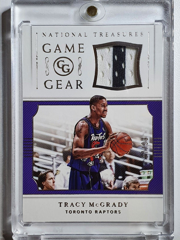 2018 National Treasures Tracy McGrady #PATCH /99 Game Worn 2 Color Jersey - Rare