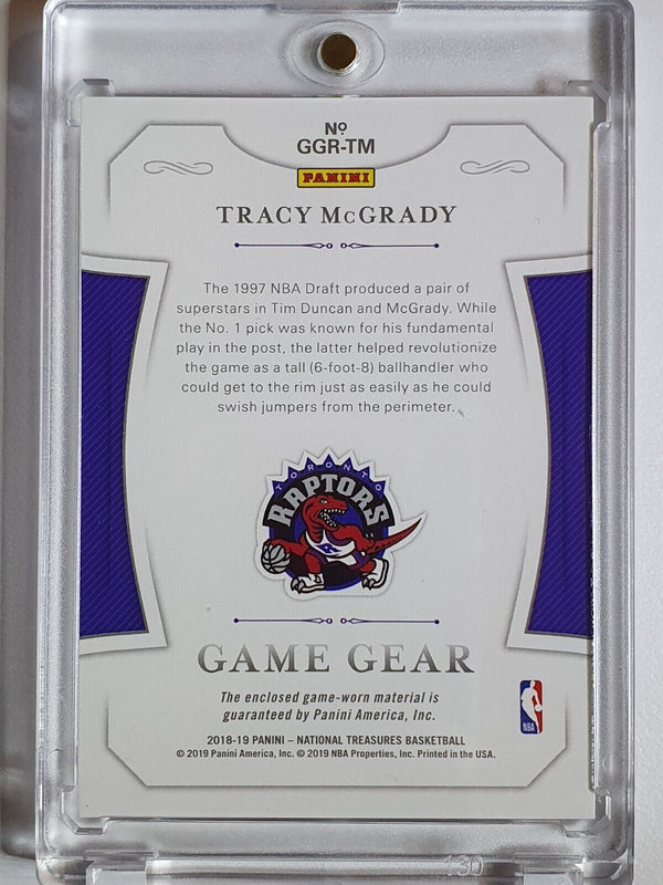 2018 National Treasures Tracy McGrady #PATCH /99 Game Worn 2 Color Jersey - Rare