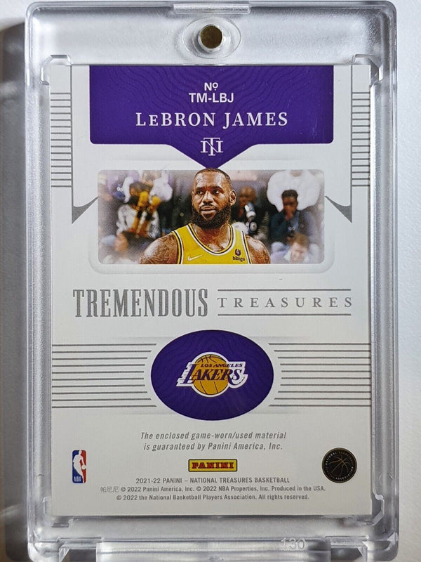 2021 National Treasures LeBron James #PATCH /99 Jumbo Game Worn Jersey - Rare