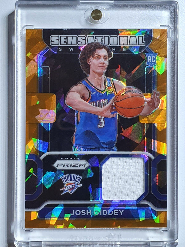 2021 Prizm Josh Giddey Rookie #PATCH ORANGE CRACKED ICE Sensational Swatches