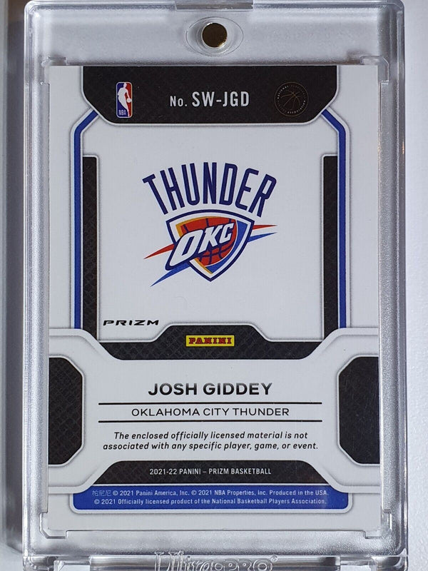 2021 Prizm Josh Giddey Rookie #PATCH ORANGE CRACKED ICE Sensational Swatches