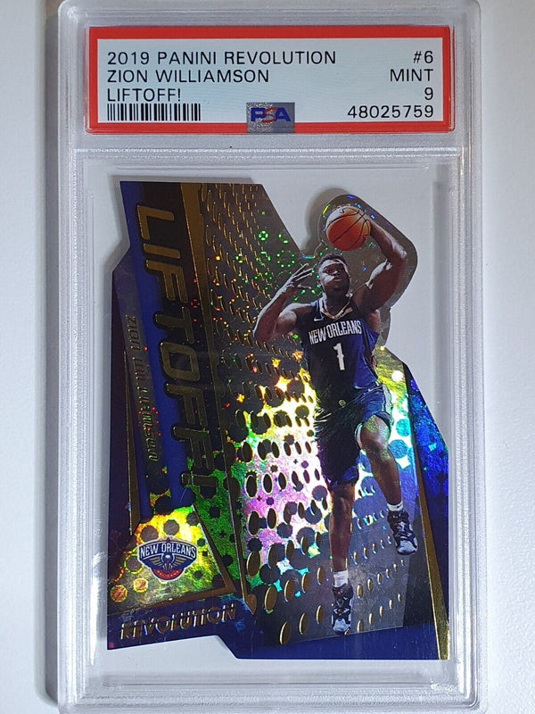 2019 Revolution Zion Williamson Rookie #6 LIFTOFF Prizm Die Cut - PSA 9