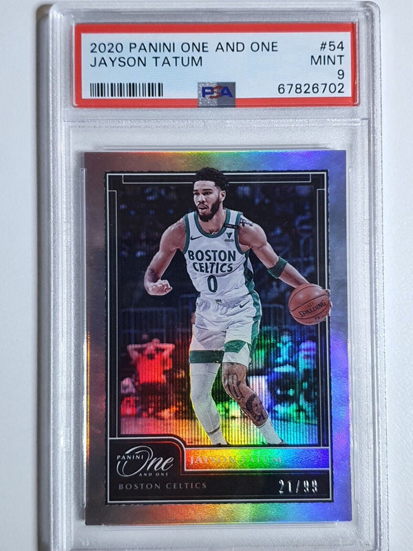 2020 Panini One and One Jayson Tatum #54 HOLO /99 - PSA 9 (POP 2)