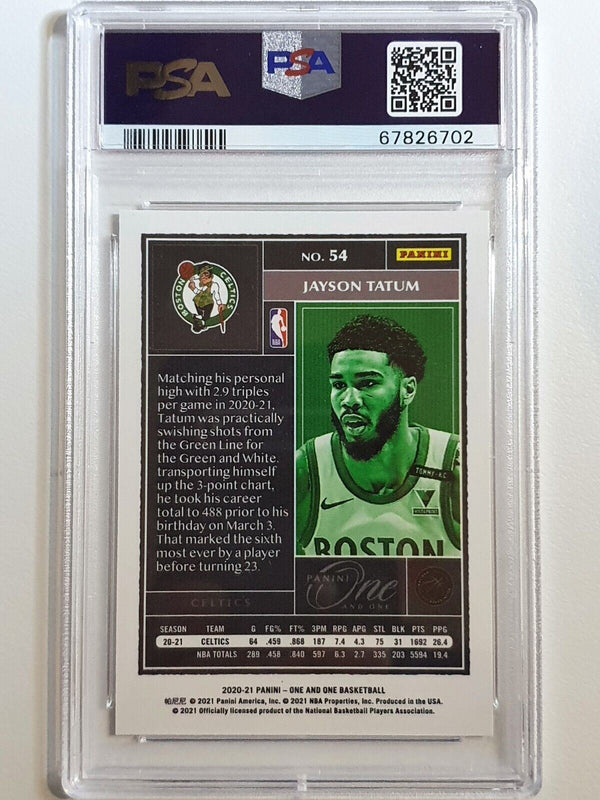 2020 Panini One and One Jayson Tatum #54 HOLO /99 - PSA 9 (POP 2)