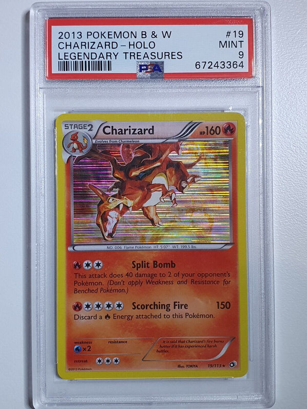 2013 Charizard 19/113 Legendary Treasures HOLO - PSA 9