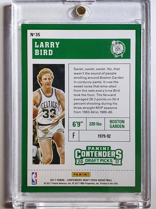 2017 Contenders Draft Picks Larry Bird #35 GREEN Prizm /99 - Ready to Grade