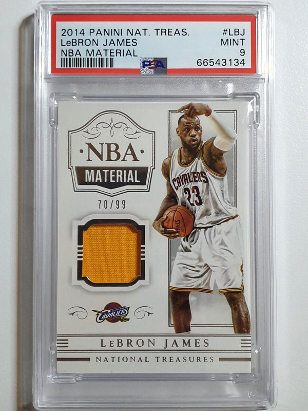 2014 National Treasures LeBron James #PATCH /99 Game Worn Jersey - PSA 9 (POP 4)