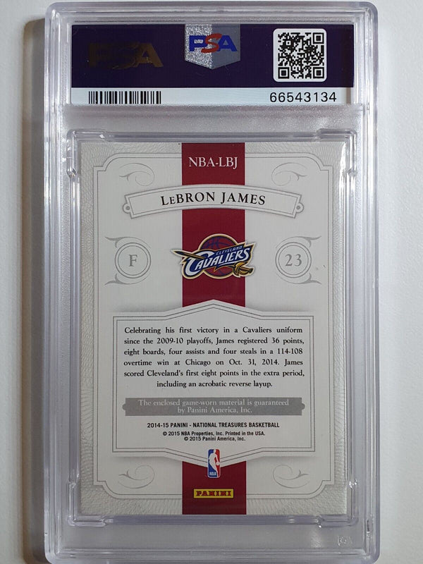 2014 National Treasures LeBron James #PATCH /99 Game Worn Jersey - PSA 9 (POP 4)