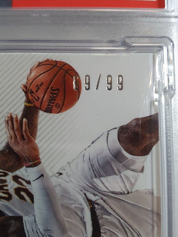 2017 Panini National Treasures LeBron James #PATCH /99 Jumbo Jersey - PSA 9