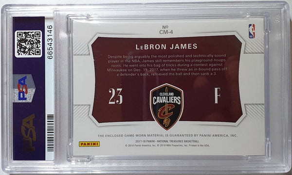 2017 Panini National Treasures LeBron James #PATCH /99 Jumbo Jersey - PSA 9