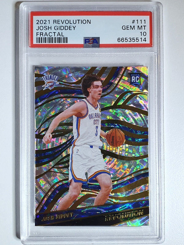 2021 Revolution Josh Giddey Rookie #111 FRACTAL HOLO RC - PSA 10 (POP 9)