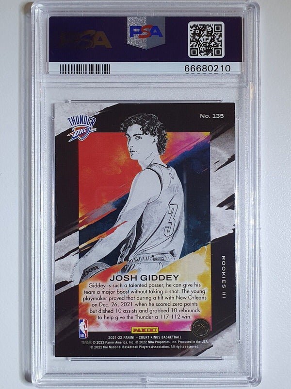 2021 Court Kings Josh Giddey Rookie #135 Level III (3) RC - PSA 9 (POP 6)