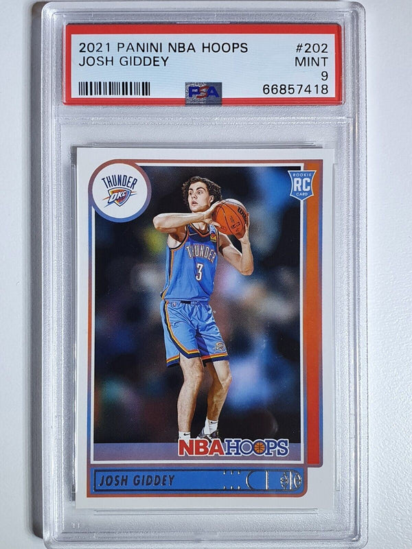 2021 NBA Hoops Josh Giddey Rookie #202 RC - PSA 9 (LOW POP)