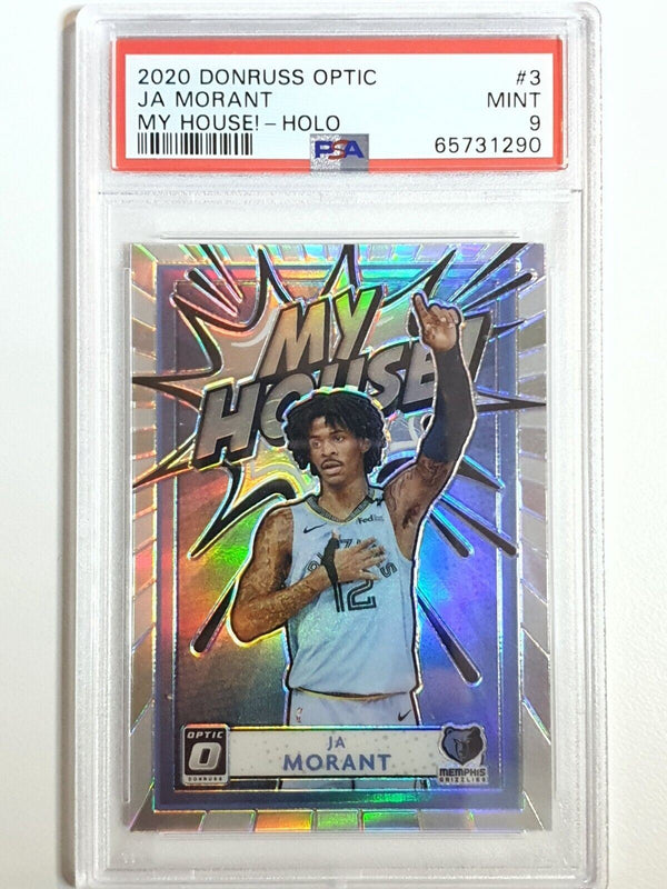 2020 Donruss Optic Ja Morant My House #3 SILVER HOLO - PSA 9 (POP 12)