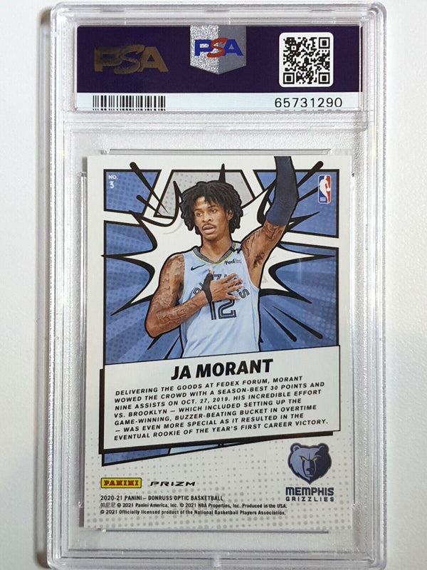 2020 Donruss Optic Ja Morant My House #3 SILVER HOLO - PSA 9 (POP 12)