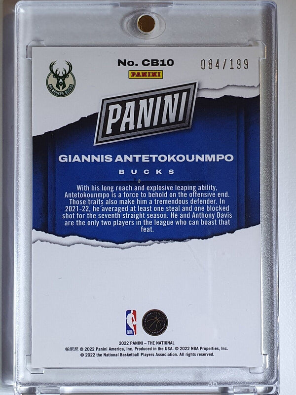 2022 The National Giannis Antetokounmpo #CB10 CASE BREAKER /199 - Ready to Grade