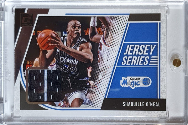 2018 Donruss Shaquille O'Neal #PATCH Game Worn 2 Color Striped Jersey Swatch