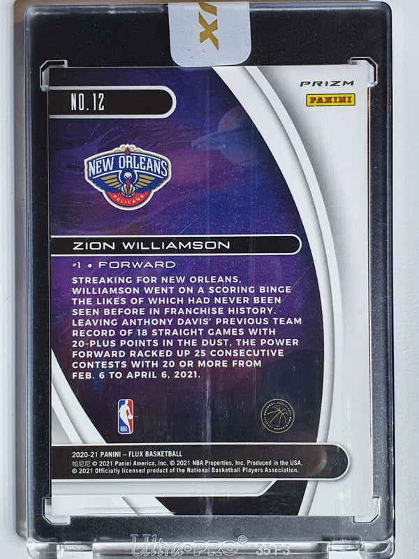 2020 Flux Zion Williamson #12 TITAN SILVER Uncirculated Encased - Panini Sealed