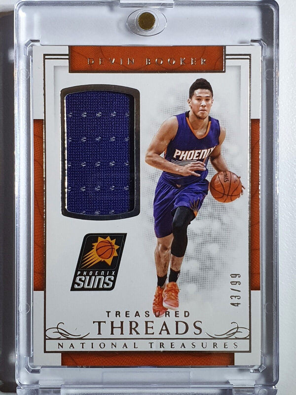 2016 Panini National Treasures Devin Booker #PATCH /99 Game Worn Jersey - Rare