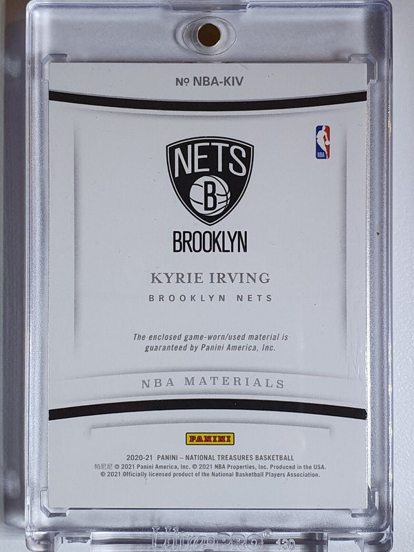 2020 National Treasures Kyrie Irving PRIME #PATCH /25 Game Worn Jersey - Rare