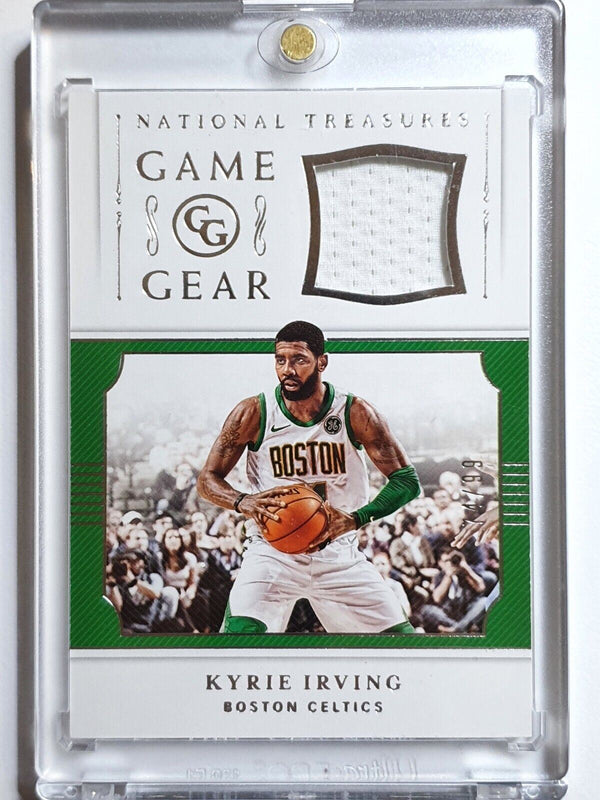 2018 National Treasures Kyrie Irving #PATCH /99 Game Worn Jersey - Rare