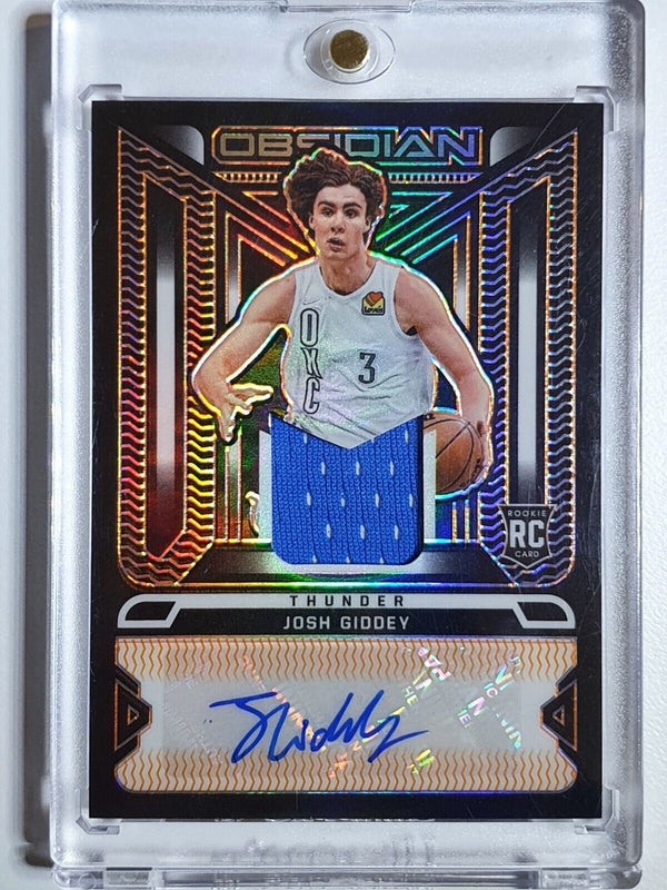 2021 Obsidian Josh Giddey Rookie Patch Auto (RPA) ORANGE /25 Holo RC - Rare