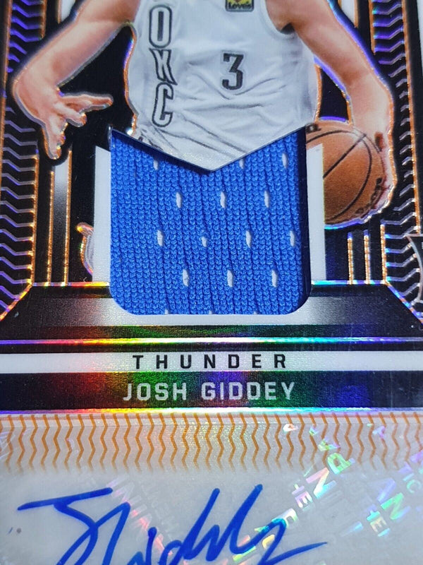 2021 Obsidian Josh Giddey Rookie Patch Auto (RPA) ORANGE /25 Holo RC - Rare