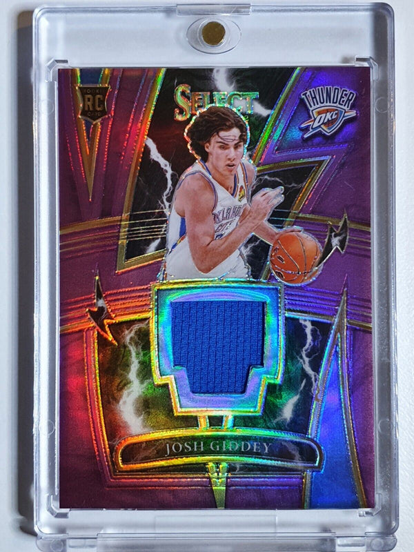 2021 Select Josh Giddey Rookie #PATCH /99 PURPLE Holo Sparks Jersey - Rare