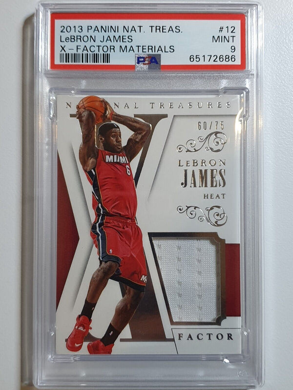 2013 National Treasures LeBron James #PATCH /75 Game Worn Jersey - PSA 9 (POP 4)