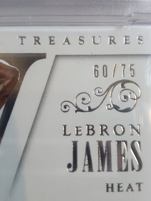 2013 National Treasures LeBron James #PATCH /75 Game Worn Jersey - PSA 9 (POP 4)