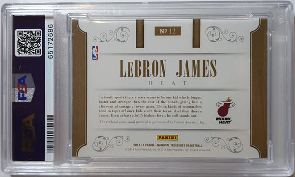 2013 National Treasures LeBron James #PATCH /75 Game Worn Jersey - PSA 9 (POP 4)