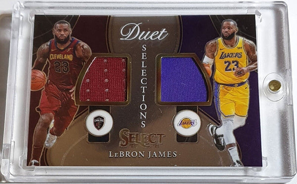 2020 Panini Select Lebron James #PATCH Game Worn Dual Jerseys - Rare