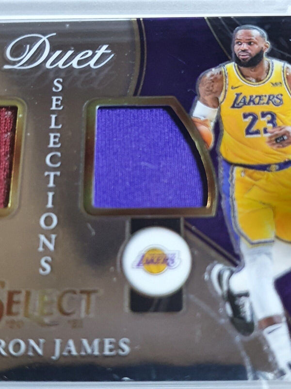 2020 Panini Select Lebron James #PATCH Game Worn Dual Jerseys - Rare