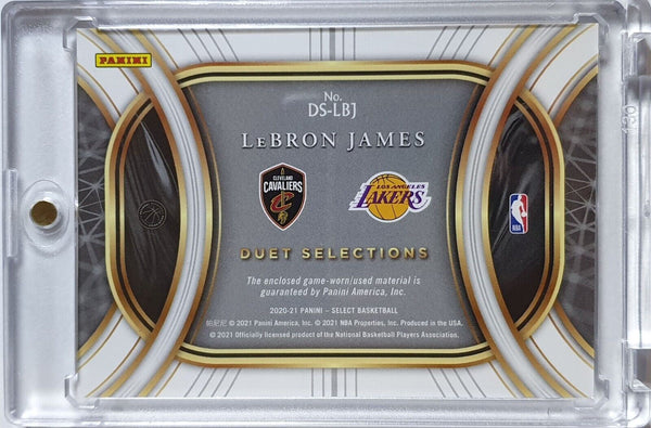 2020 Panini Select Lebron James #PATCH Game Worn Dual Jerseys - Rare