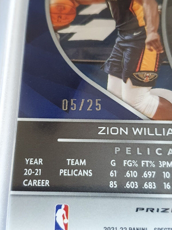 2021 Spectra Zion Williamson #8 Variation META Prizm /25 - Ready to Grade