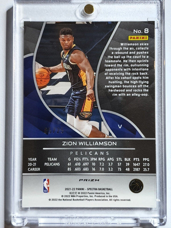 2021 Spectra Zion Williamson #8 Variation META Prizm /25 - Ready to Grade