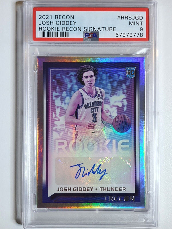 2021 Panini Josh Giddey AUTO Rookie Recon Signature Holo - PSA 9 (POP 2)