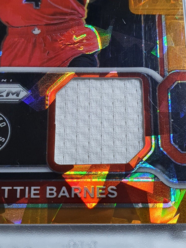 2021 Prizm Scottie Barnes Rookie #PATCH ORANGE CRACKED ICE Sensational Swatches