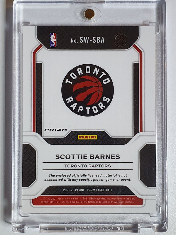 2021 Prizm Scottie Barnes Rookie #PATCH ORANGE CRACKED ICE Sensational Swatches