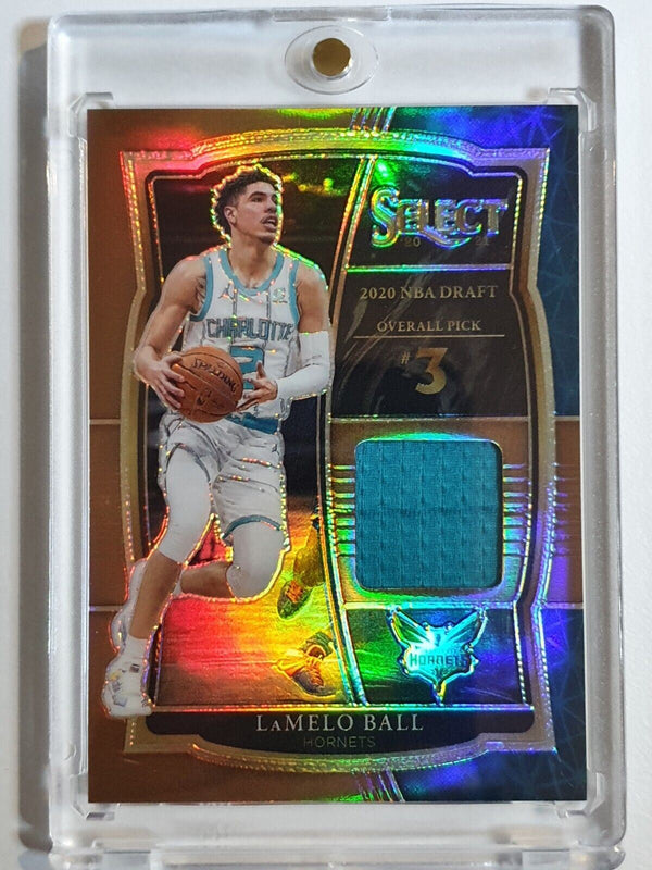 2020 Panini Select LaMelo Ball Rookie #PATCH COPPER /49 Jersey RC - Rare