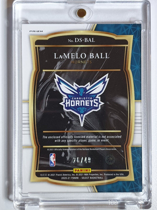 2020 Panini Select LaMelo Ball Rookie #PATCH COPPER /49 Jersey RC - Rare