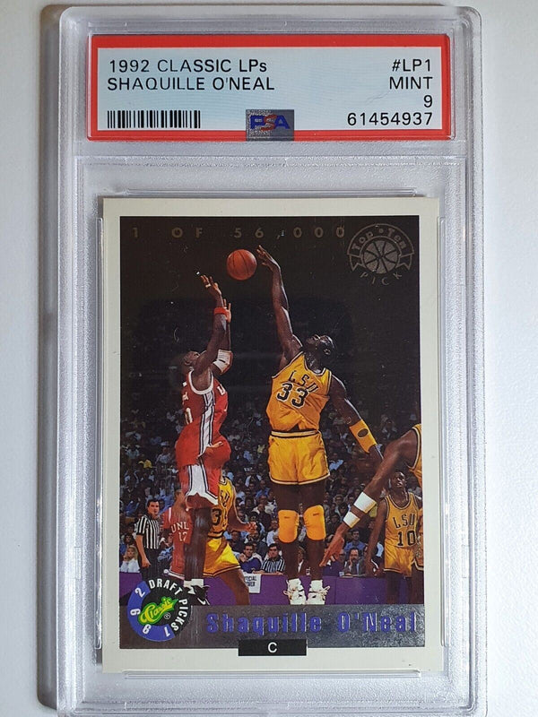 1992 Classic LPs Shaquille O'Neal Rookie #LP1 Draft Picks - PSA 9