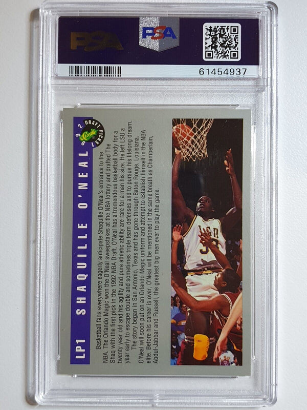 1992 Classic LPs Shaquille O'Neal Rookie #LP1 Draft Picks - PSA 9