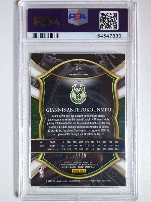 2020 Select Giannis Antetokounmpo DIAMOND WHITE /149 Prizm - PSA 9 (POP 7)