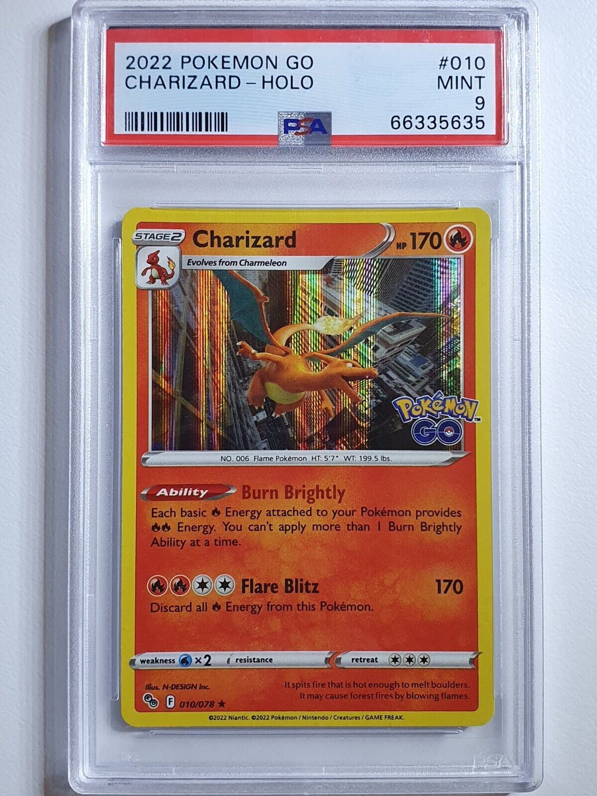 2022 ポケモン GO チャリザード-Holo #010 2020 Pokemon Go Charizard
