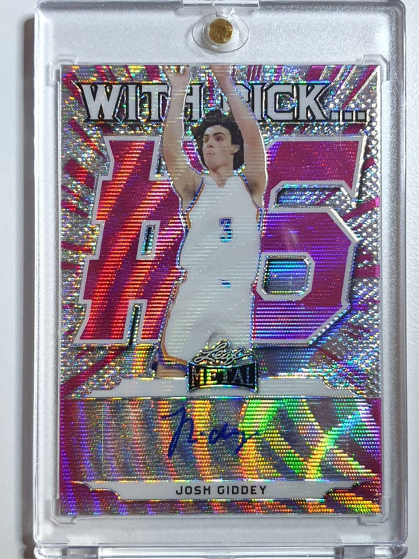 2021 Leaf Metal Josh Giddey AUTO Rookie PINK WAVE /20 RC - Rare