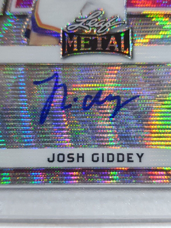 2021 Leaf Metal Josh Giddey AUTO Rookie PINK WAVE /20 RC - Rare