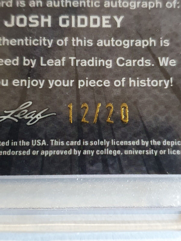 2021 Leaf Metal Josh Giddey AUTO Rookie PINK WAVE /20 RC - Rare
