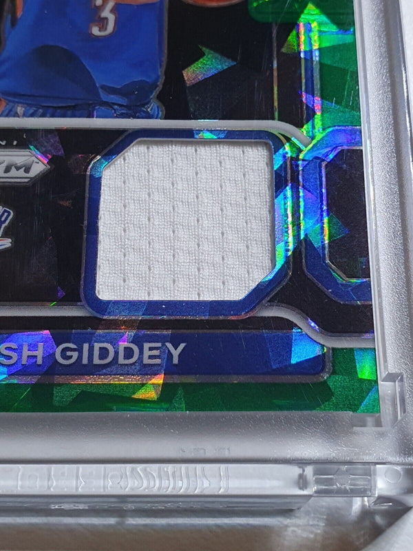 2021 Prizm Josh Giddey Rookie #PATCH GREEN CRACKED ICE /21 Sensational Swatches