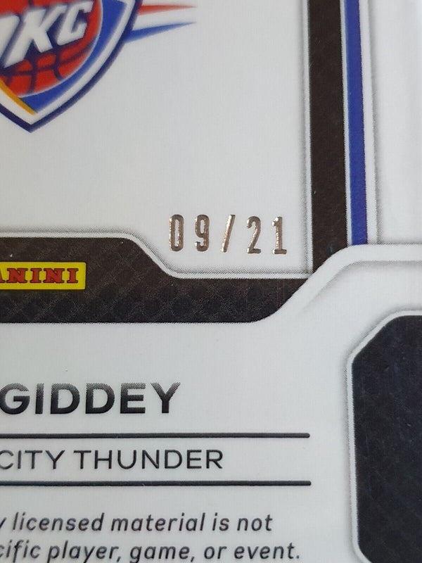2021 Prizm Josh Giddey Rookie #PATCH GREEN CRACKED ICE /21 Sensational Swatches